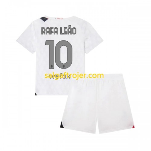 AC Milan Rafael Leao 10 Fodboldtrøjer Børn Udebanesæt 2023/24 Kort ærmer AC Milan Rafael Leao 10 Fodboldtrøjer Børn Udebanesæt 2023/24 Kort ærmer